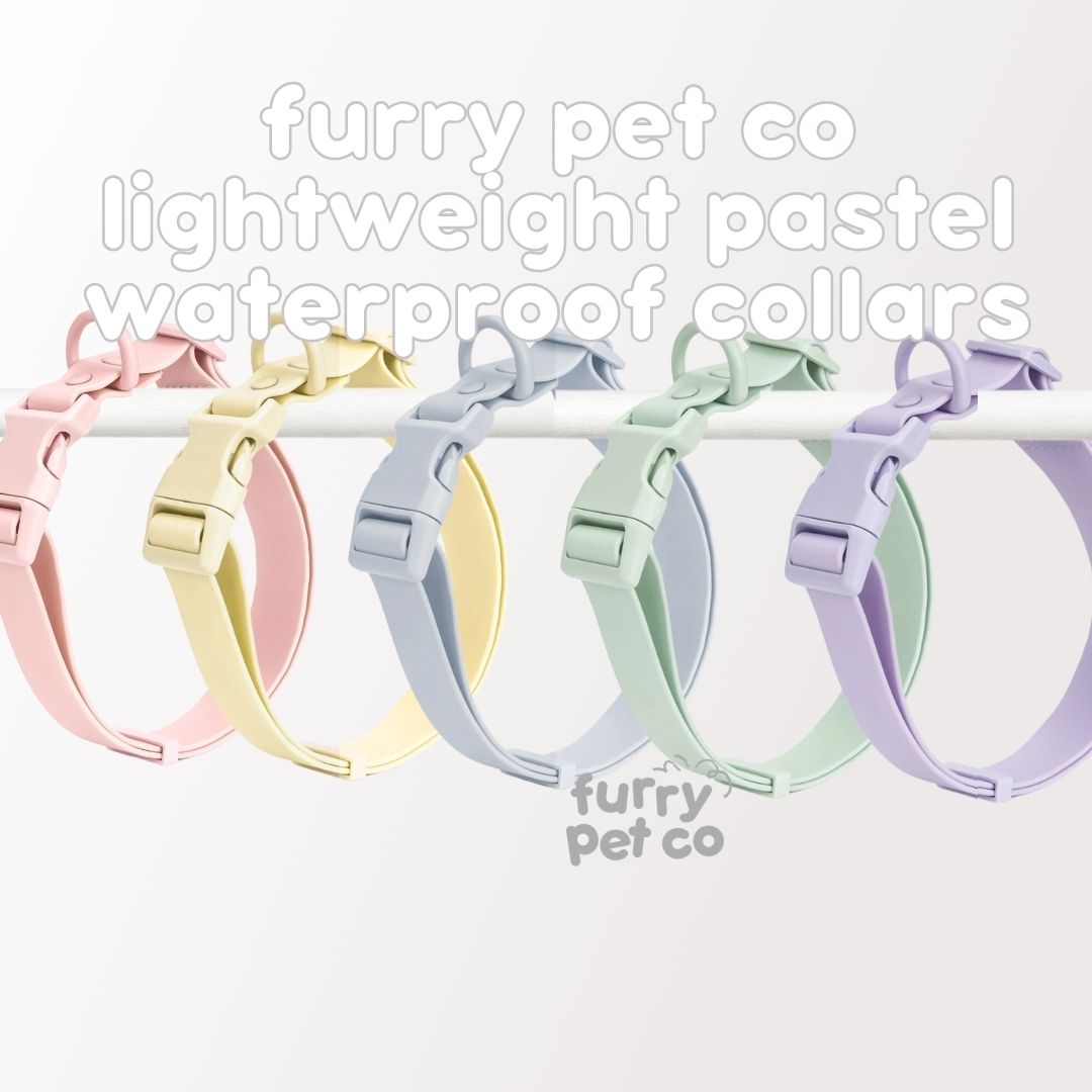 Furry Pet Co Lightweight Pastel Waterproof Collar