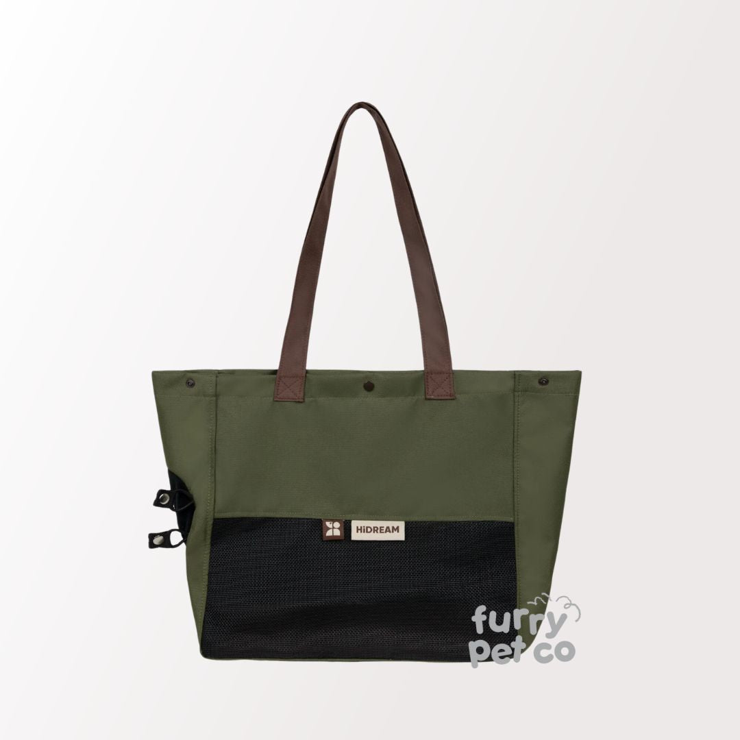 HiDREAM Breathable Half Mesh Tote Bag for Cats & Dogs (Up to 5kg)