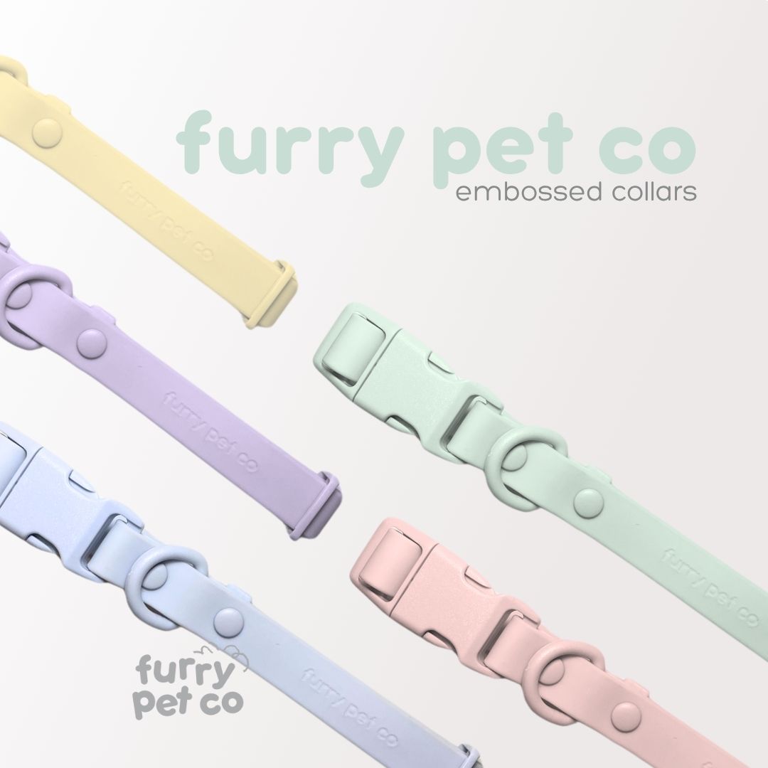 Furry Pet Co Lightweight Pastel Waterproof Collar