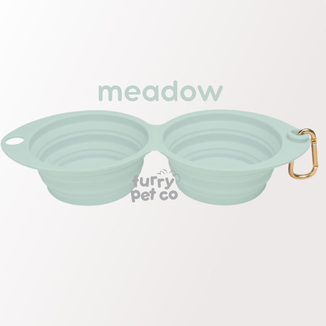 Furry Pet Co Double Collapsible Bowl