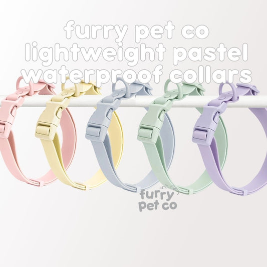 Furry Pet Co Lightweight Pastel Waterproof Collar