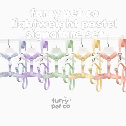 Furry Pet Co Lightweight Pastel Waterproof Signature Walking Set