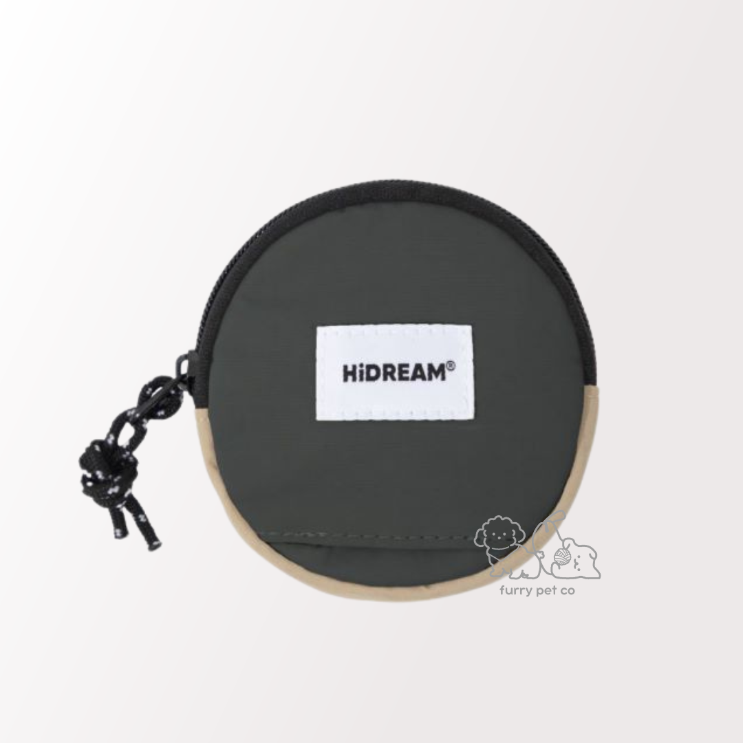 HiDREAM Lightweight Round Poop Bag Holder Pouch Attachable to Harness and Leashes
