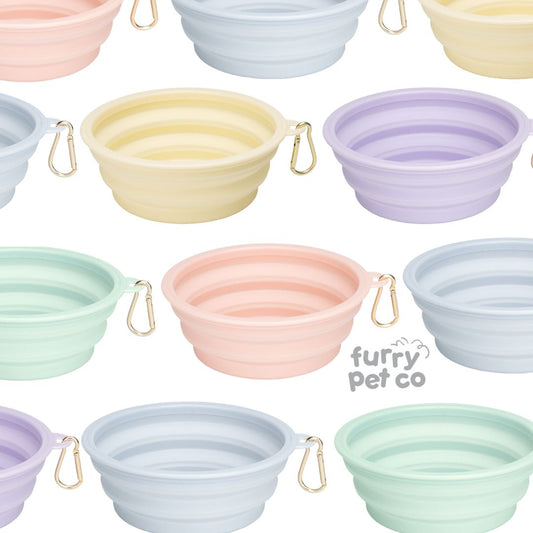 Furry Pet Co 350ml and 650ml Collapsible Bowl