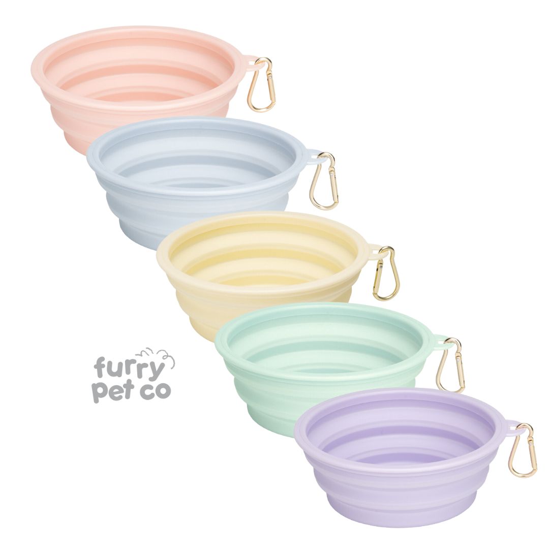 Furry Pet Co 350ml and 650ml Collapsible Bowl
