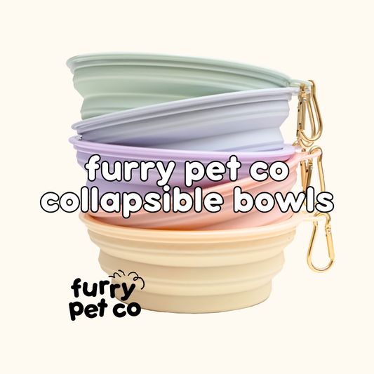 Furry Pet Co 350ml and 650ml Collapsible Bowl