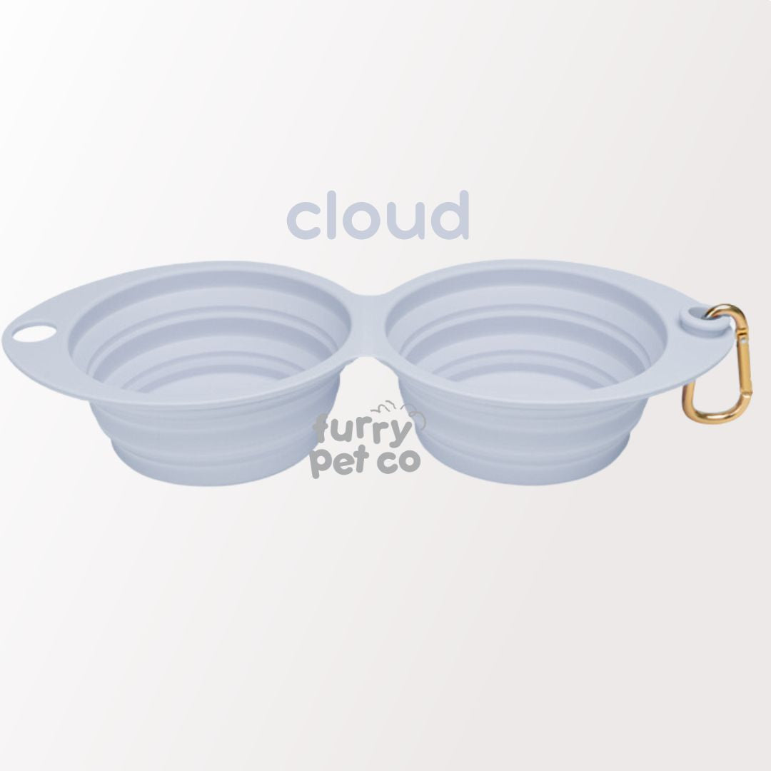 Furry Pet Co Double Collapsible Bowl