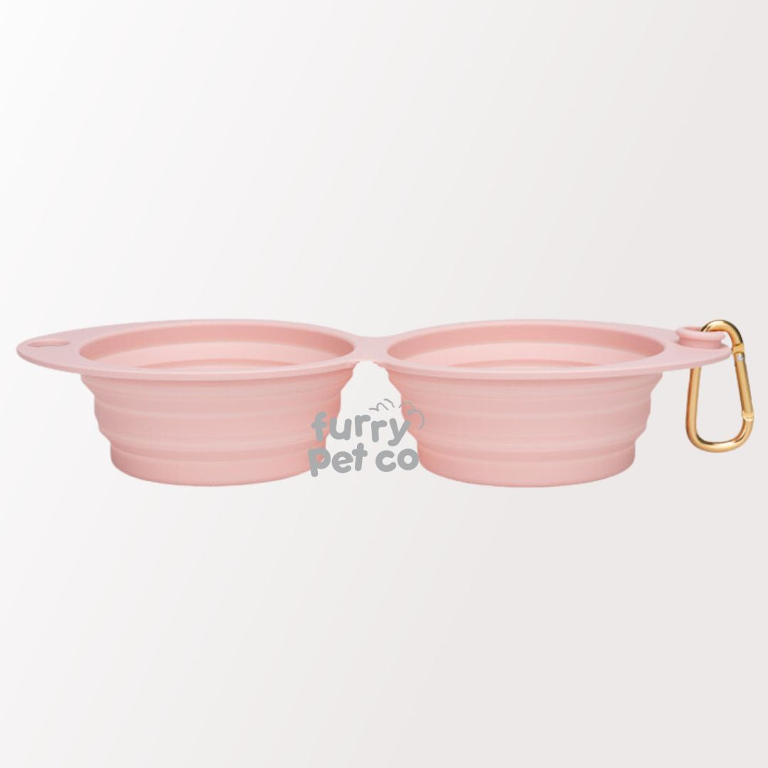 Furry Pet Co Double Collapsible Bowl